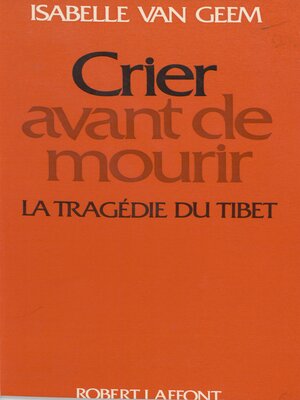 cover image of Crier avant de mourir
